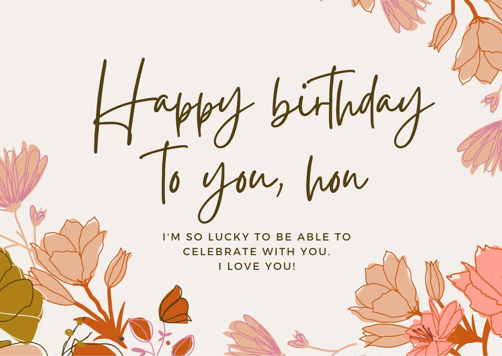 Pink Simple Girlfriend Birthday Card - Templates by Canva With Mom Birthday Card Template