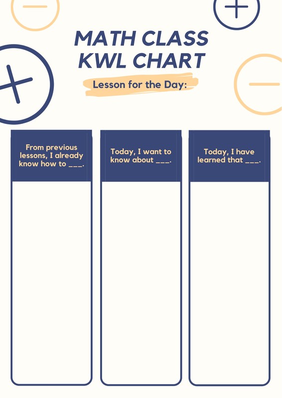 Kwl Chart Template Free