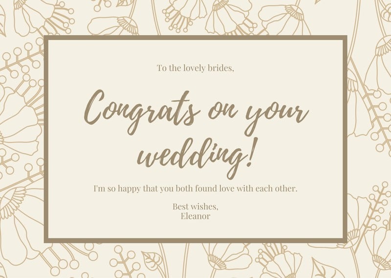 Free printable, customizable wedding card templates | Canva