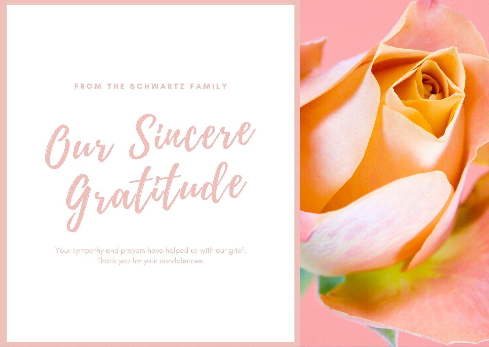 Free, printable funeral thank you card templates to customize  Canva Within Sympathy Thank You Card Template