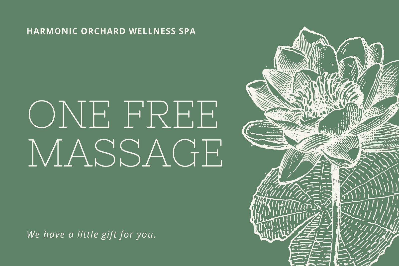 Massage Gift Certificate Template Free Download