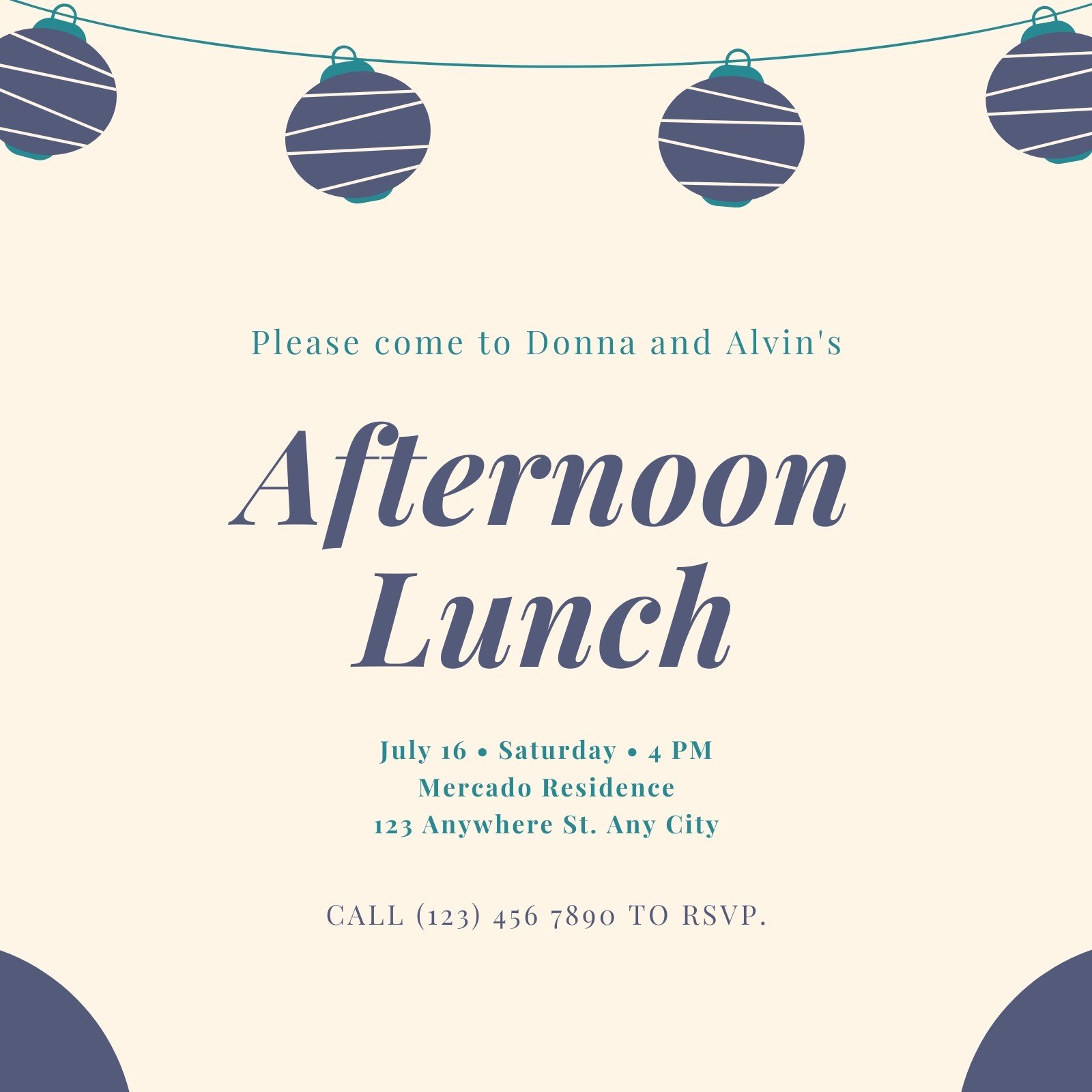 Lunch Party Invitation Templates