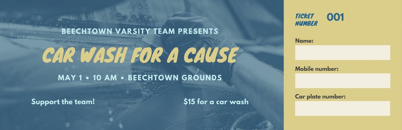 Car Wash Ticket Template from marketplace.canva.com