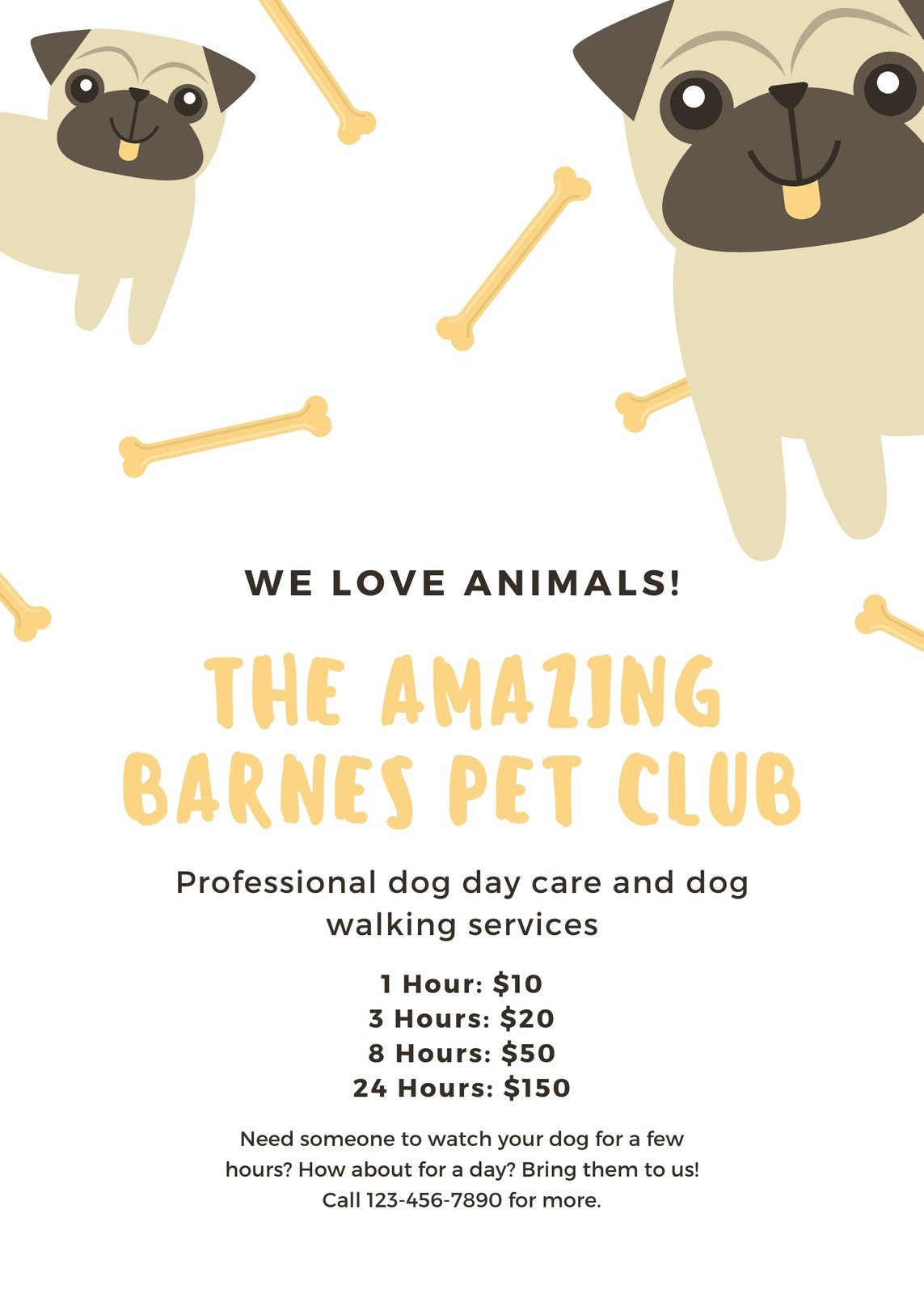 Free printable animal flyer templates you can customize | Canva