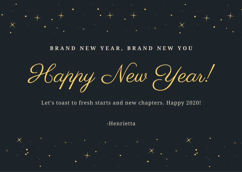 Free Printable Customizable New Year Card Templates Canva