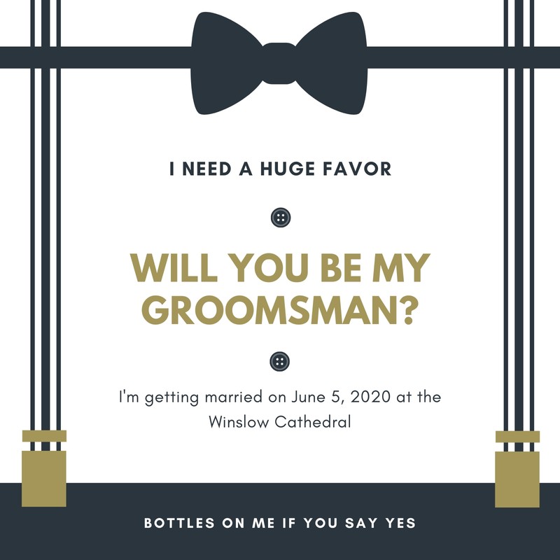 Free Custom Printable Groomsman Invitation Templates Canva 3714