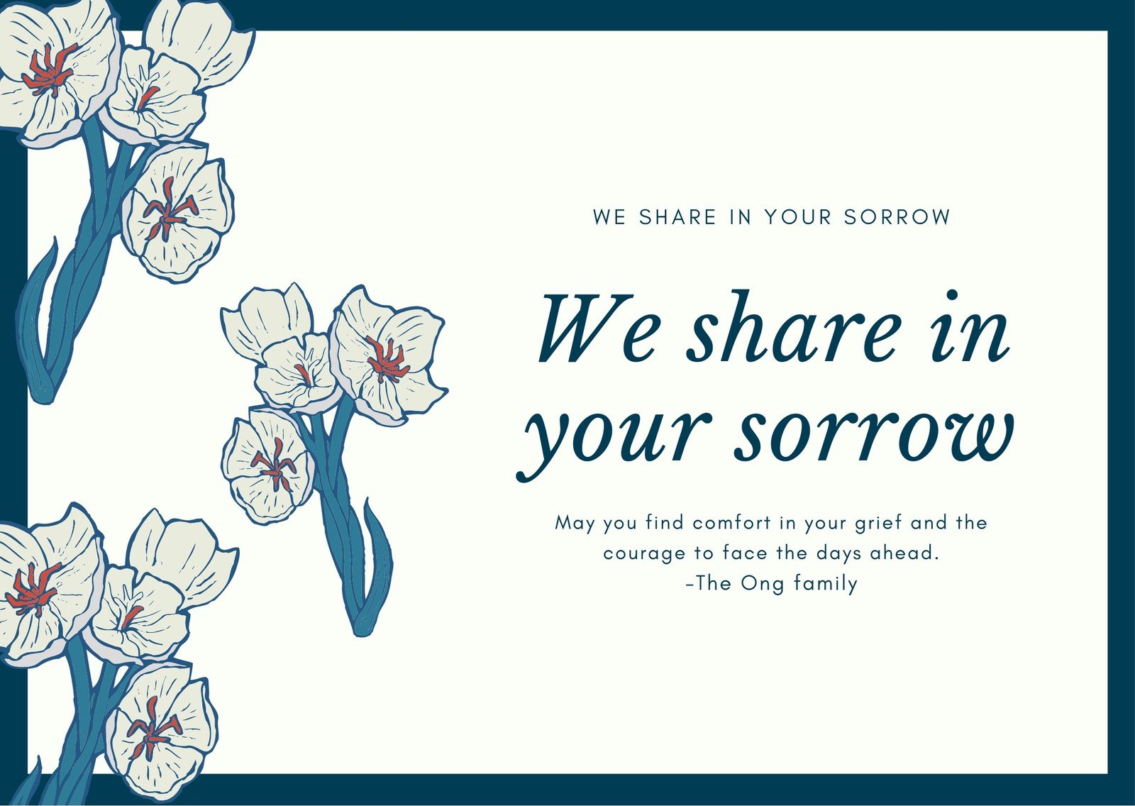 Page 20 - Free printable sympathy card templates to customize  Canva Within Sympathy Card Template