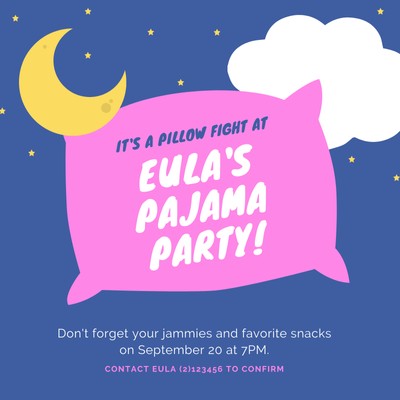 Free Pajama Party Invitations Templates To Customize Canva