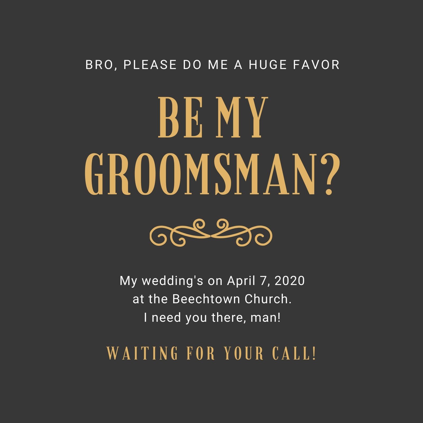 Free Custom Printable Groomsman Invitation Templates Canva ...