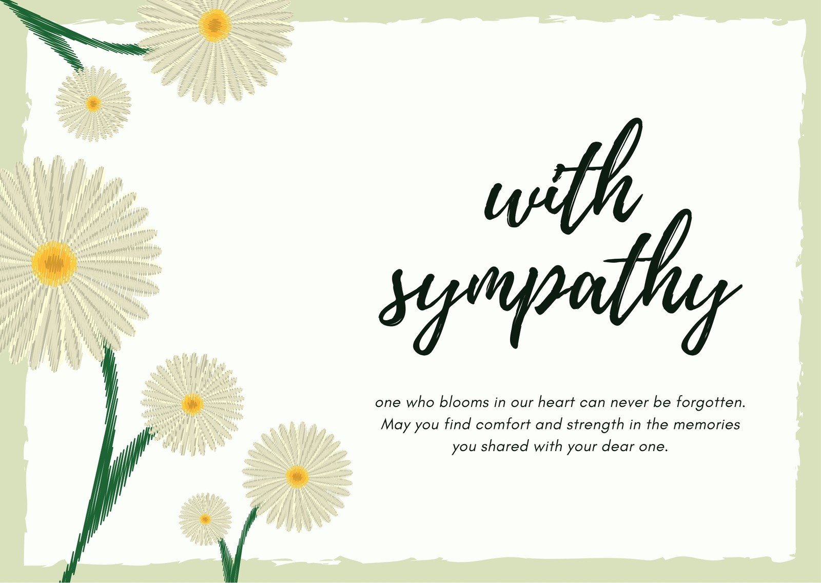 Free printable sympathy card templates to customize  Canva With Regard To Sorry For Your Loss Card Template