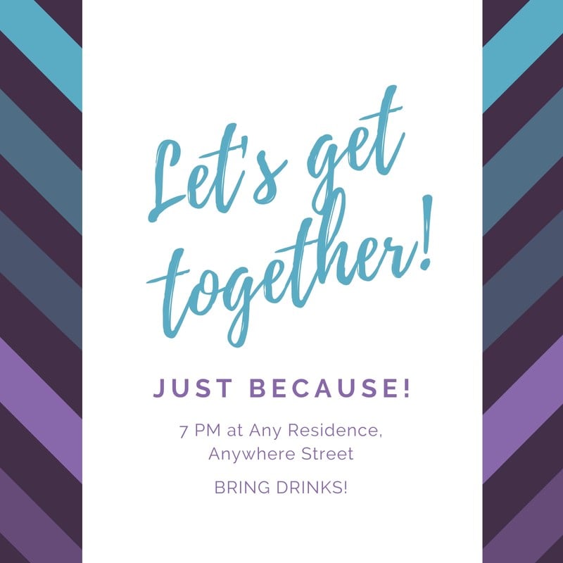 Free and printable gettogether invitation templates Canva