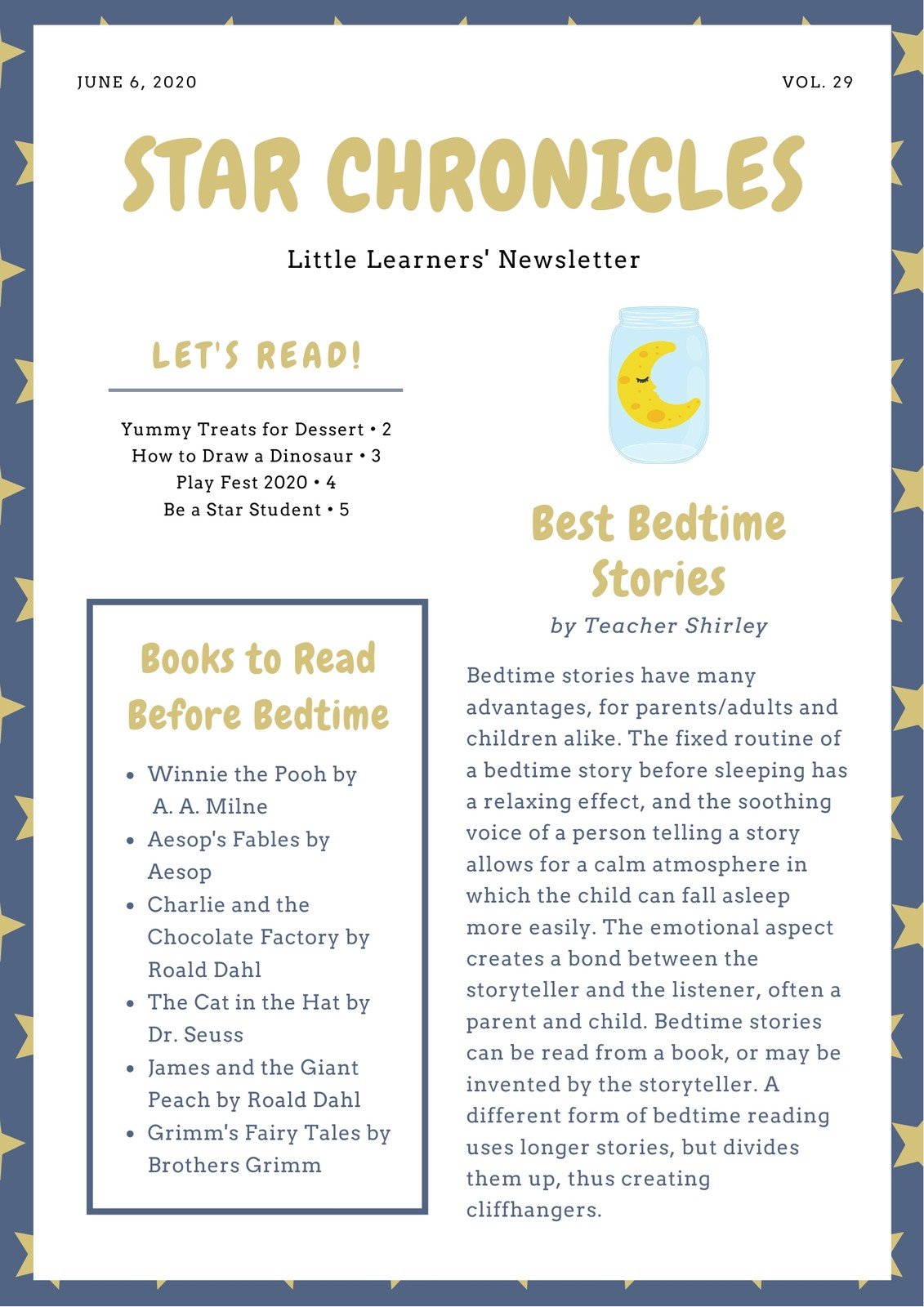 Free Custom Printable Preschool Newsletter Templates Canva