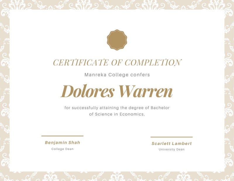 Certificate Of Completion Template Free from marketplace.canva.com