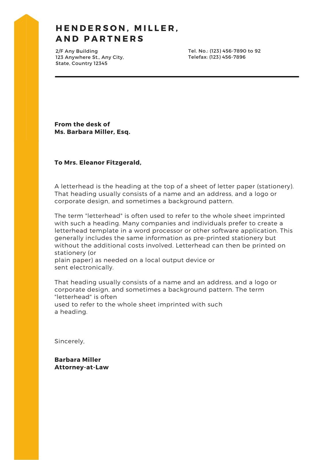 Page 23 - 23+ Free printable letterhead templates you can In Free Printable Letterhead Templates