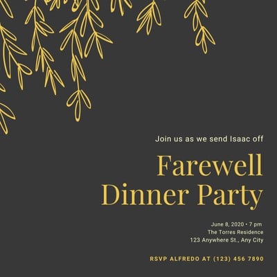Dinner Party Invite Template from marketplace.canva.com
