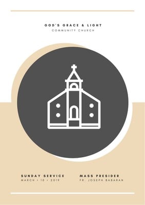 Free Printable Customizable Church Program Templates Canva