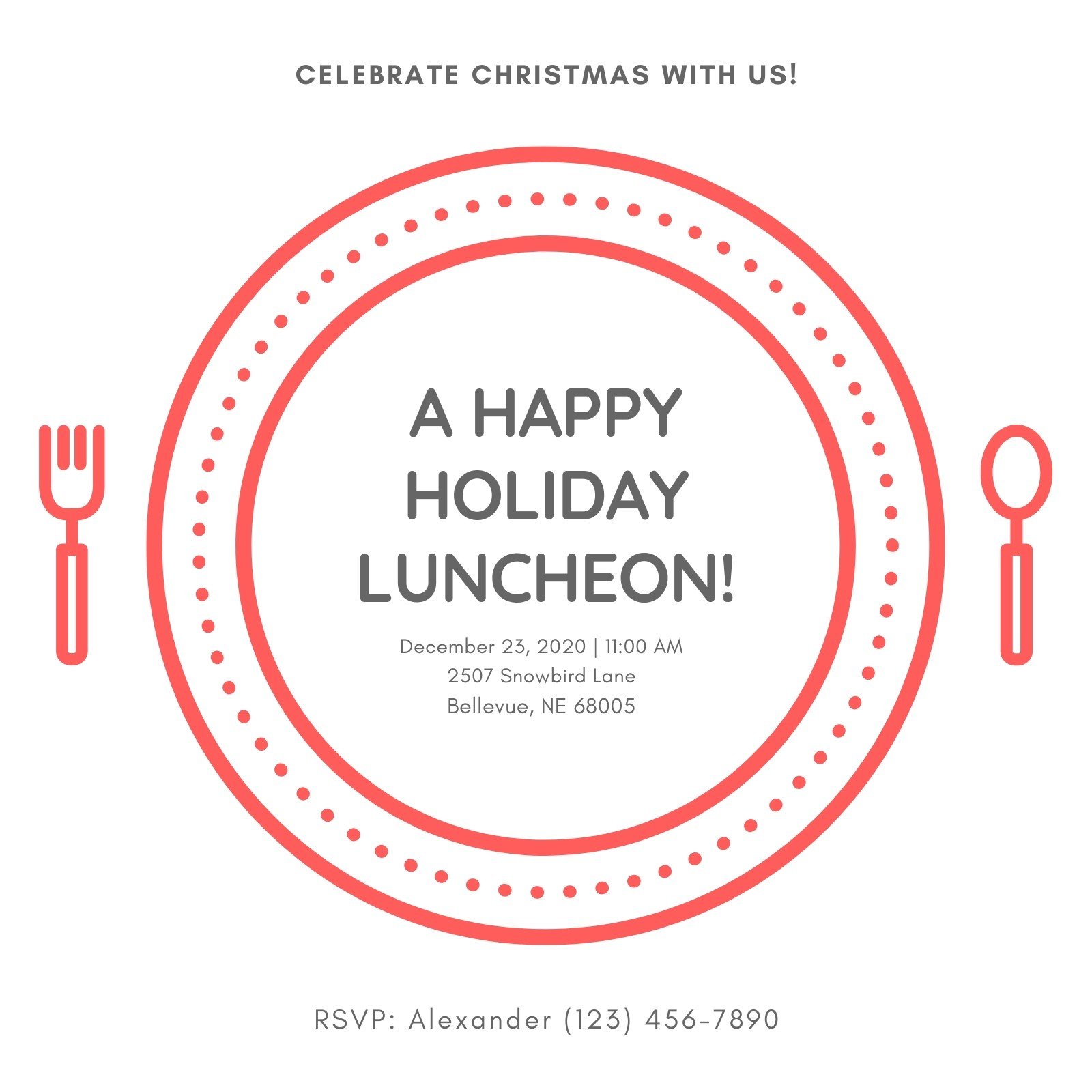 Free custom printable luncheon invitation templates Canva