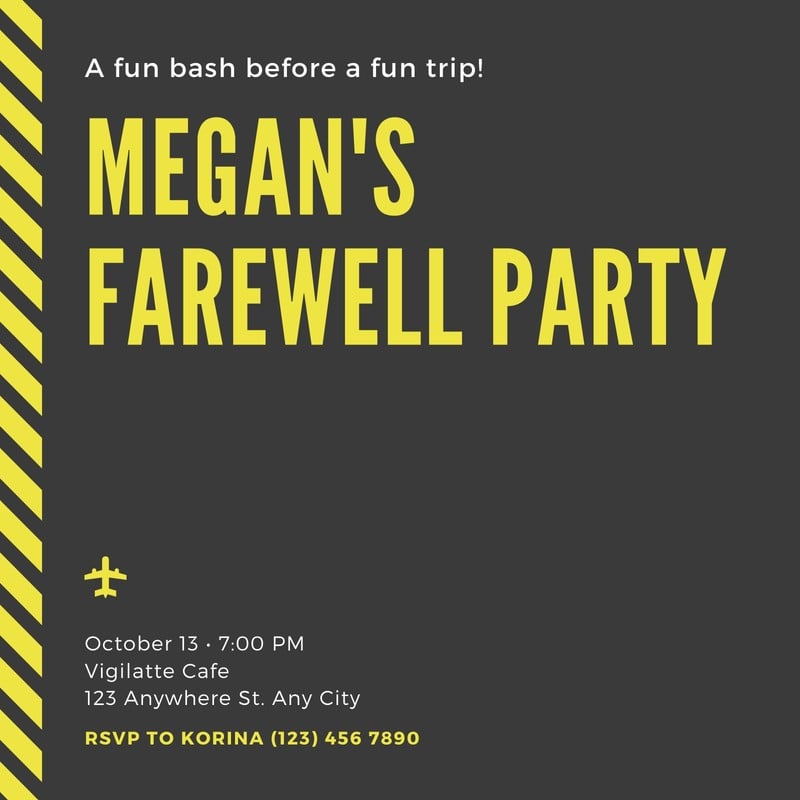 Free custom printable farewell party invitation templates | Canva