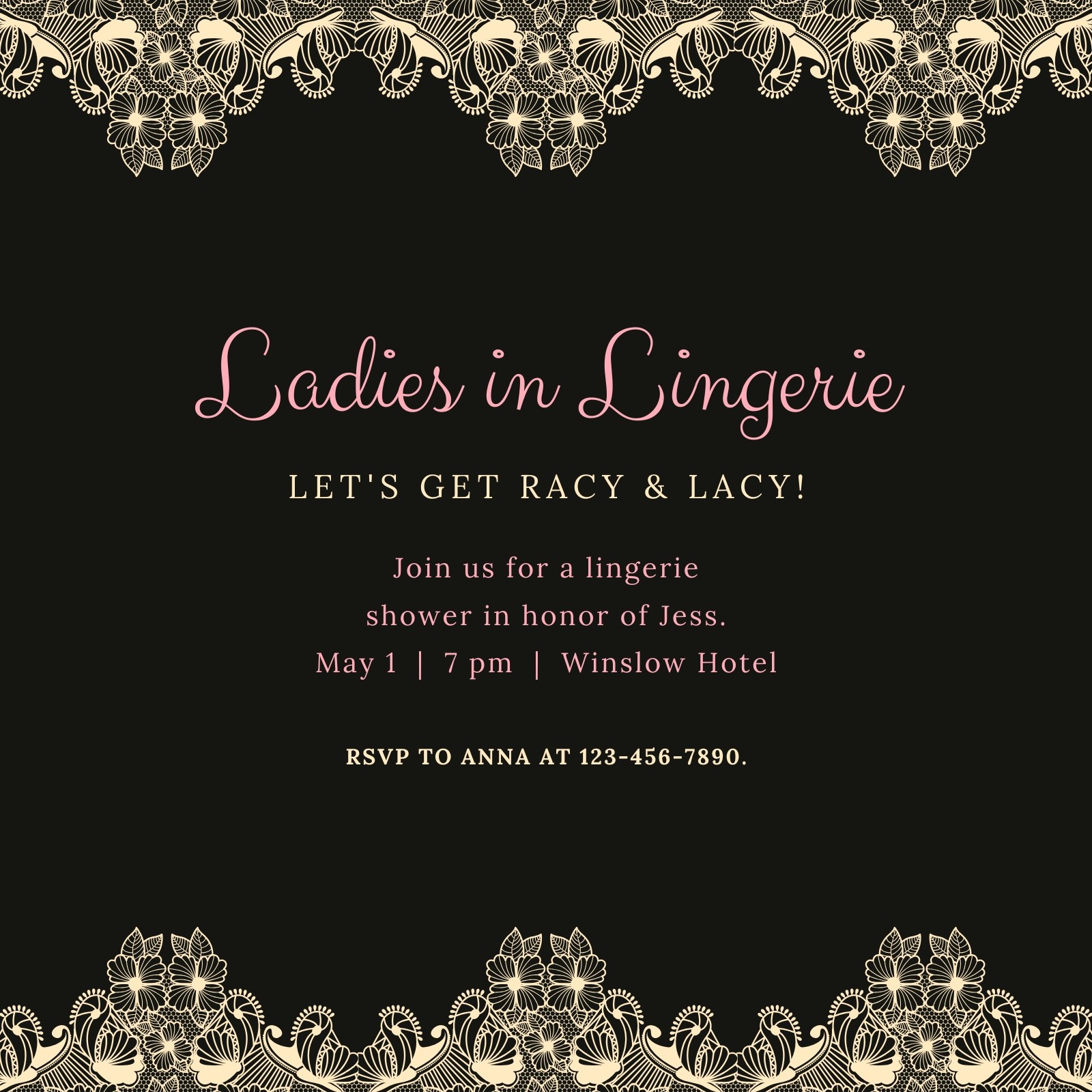 Customize 28 Lingerie Shower Invitations Templates Online Canva 