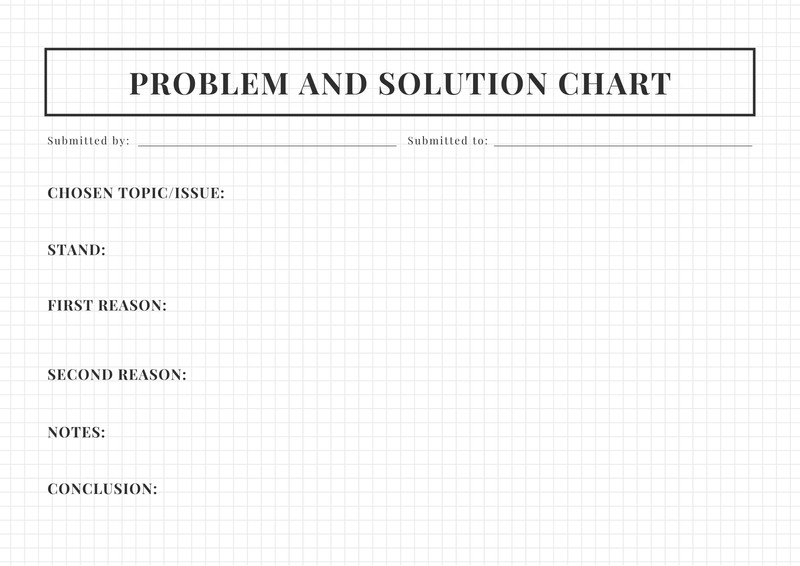 Problem Solution Chart Template