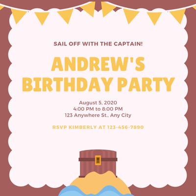 free pirate party invitations templates
