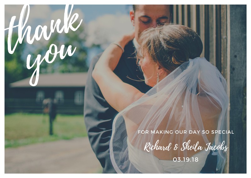 Autumn Wedding Thank You Card Templates By Canva