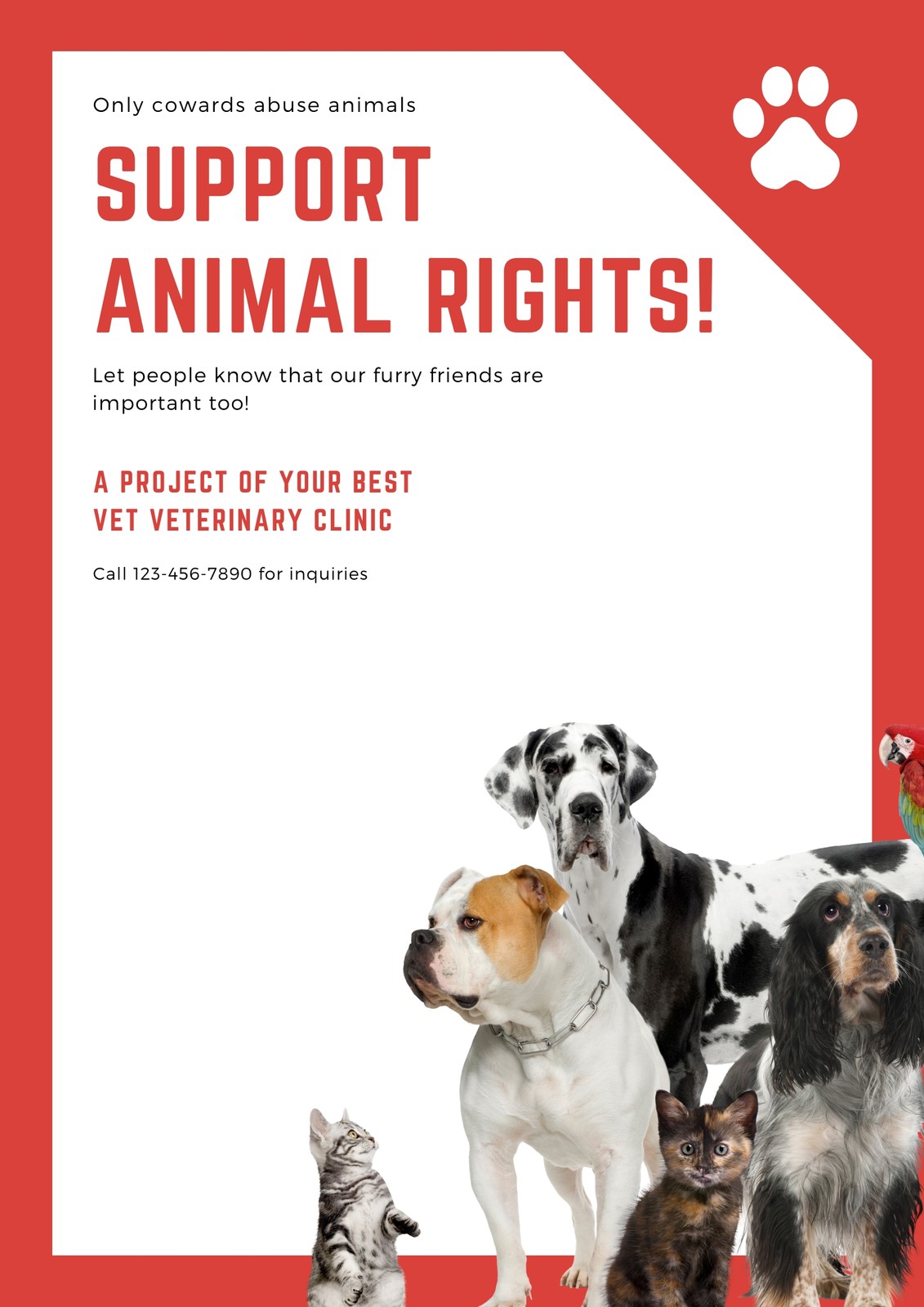 Free custom printable animal rights poster templates | Canva