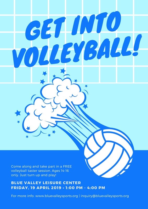 Free Printable Customizable Volleyball Poster Templates Canva 1108