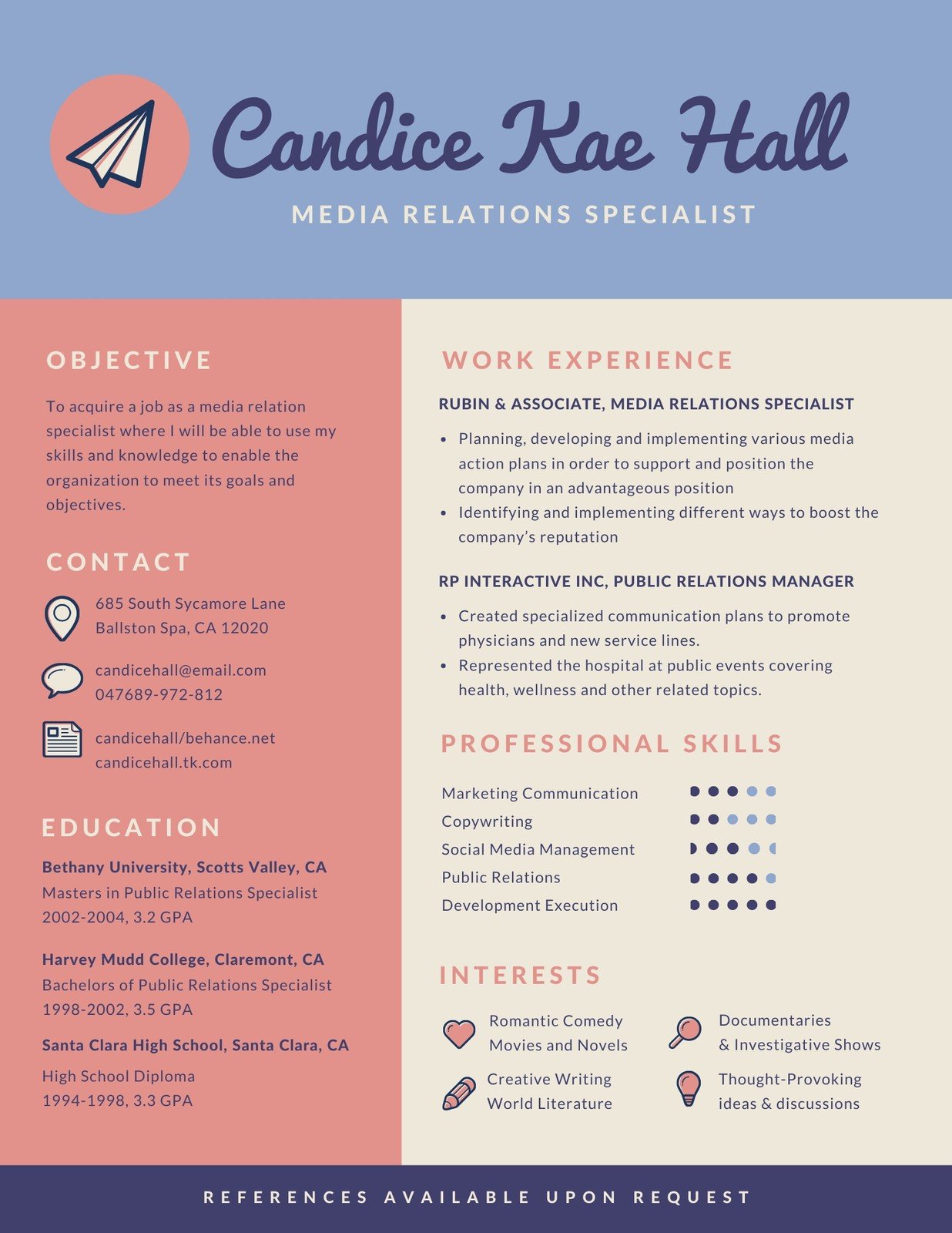 infographic resume behance