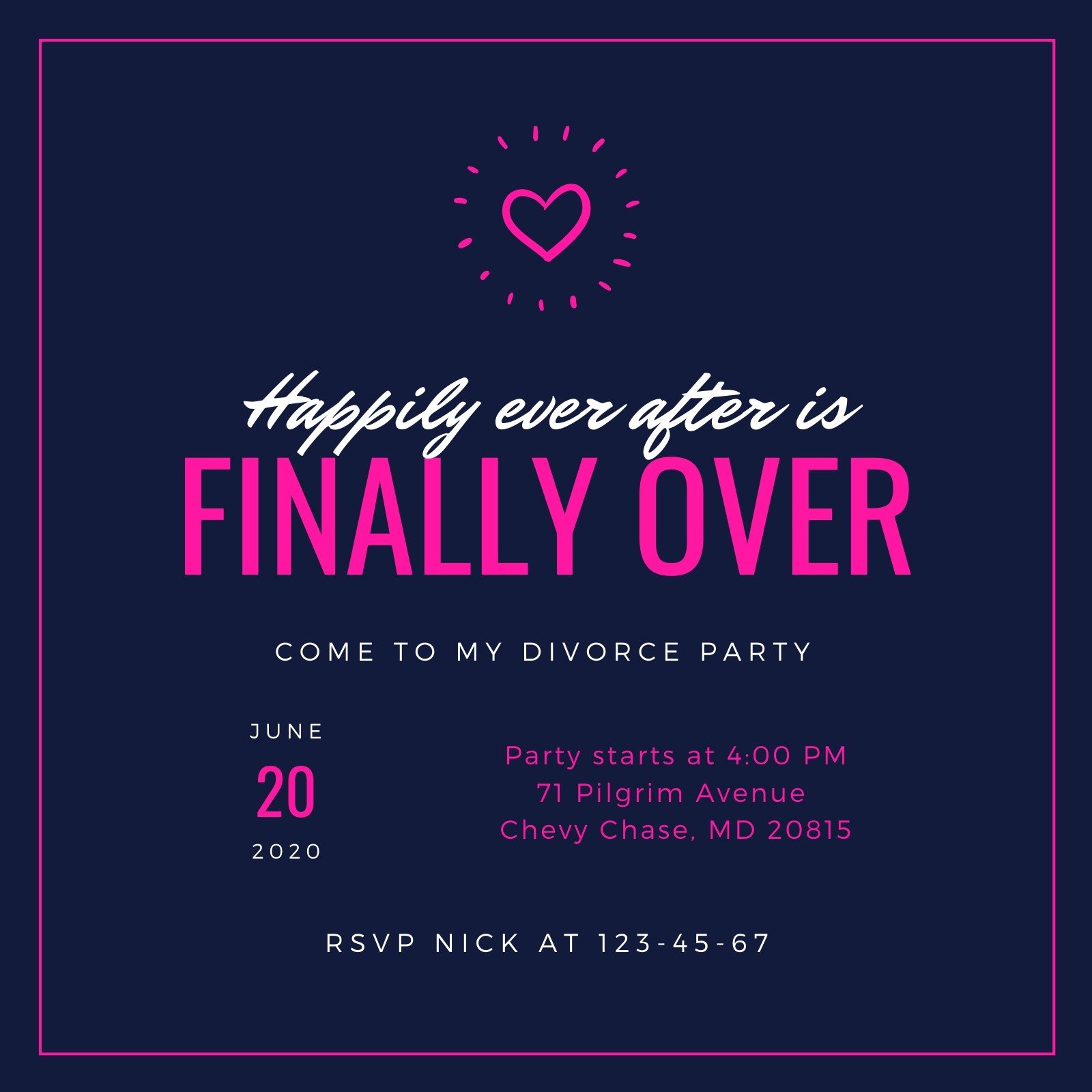 funny divorce party invitations