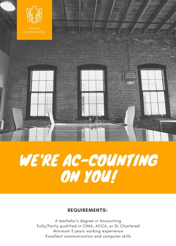 Orange Office Accounting Job Vacancy Announcement