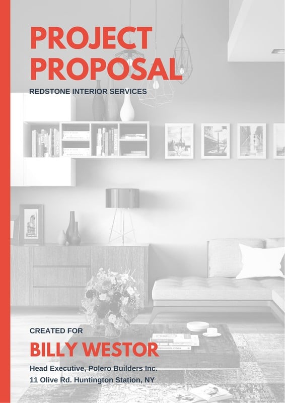 Red And Blue Interior Design Proposal Templates By Canva