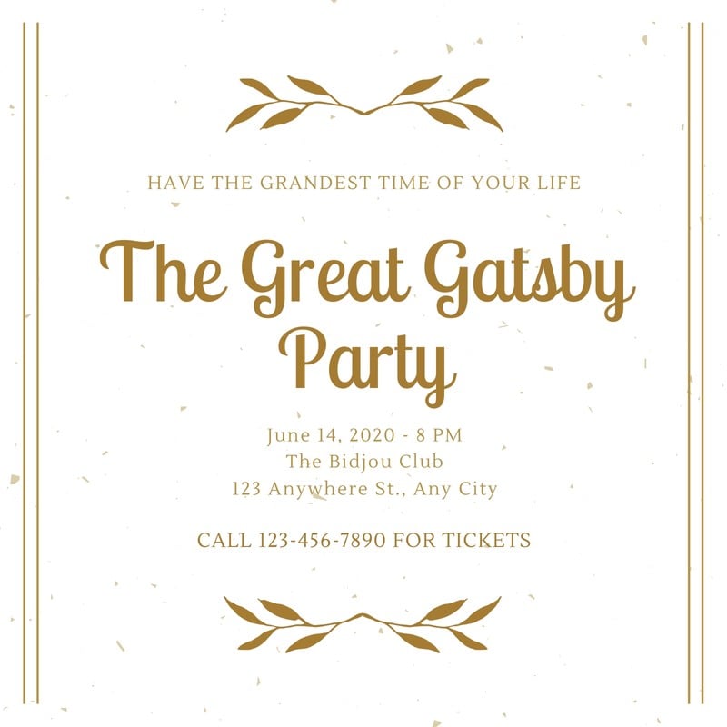Set Of 6 Printable Party Signs For Great Gatsby Or Roaring 20's