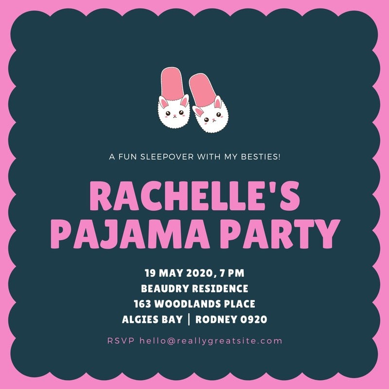 Free custom printable pajama party invitation templates | Canva