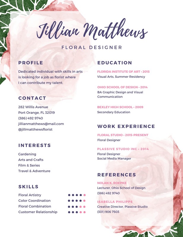 Page Free Printable Customizable Photo Resume Templates Canva My XXX Hot Girl