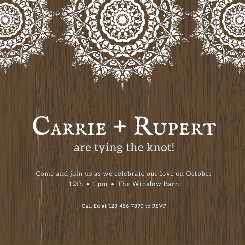 Brown Country Wedding Invitation Templates By Canva