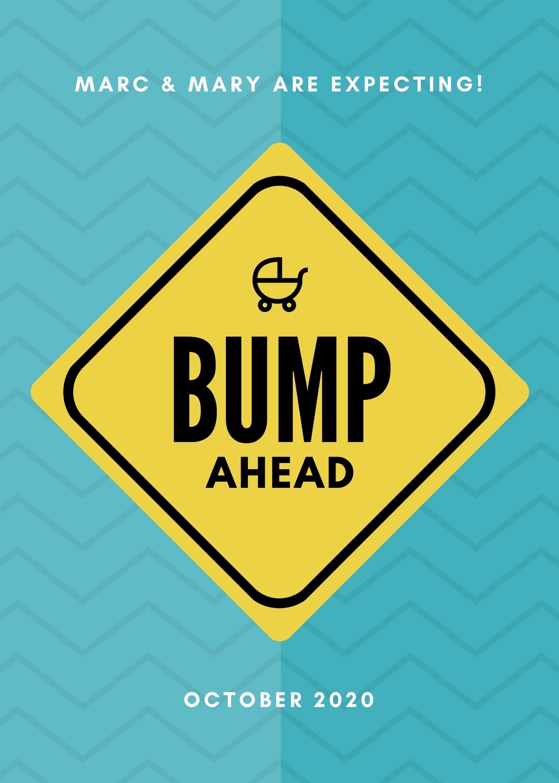 bump ahead sign pregnancy announcement
