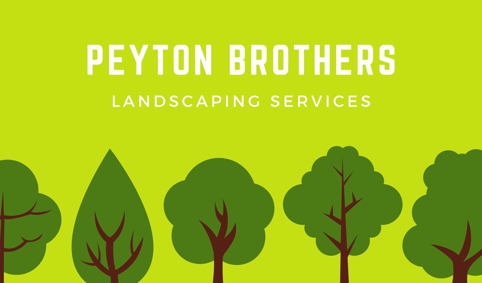 Free, printable custom landscaping business card templates Canva
