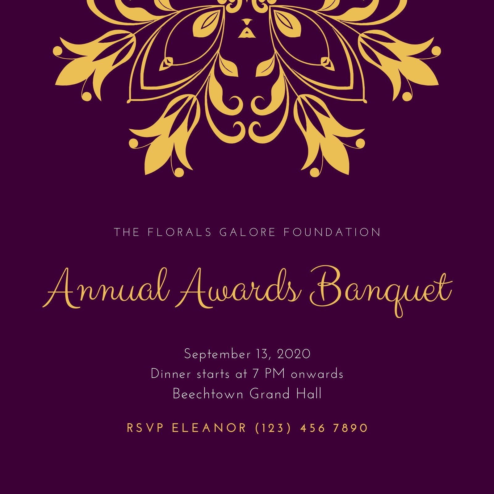 Free, printable, customizable banquet invitation templates Canva