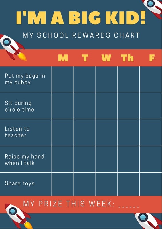 free reward chart templates