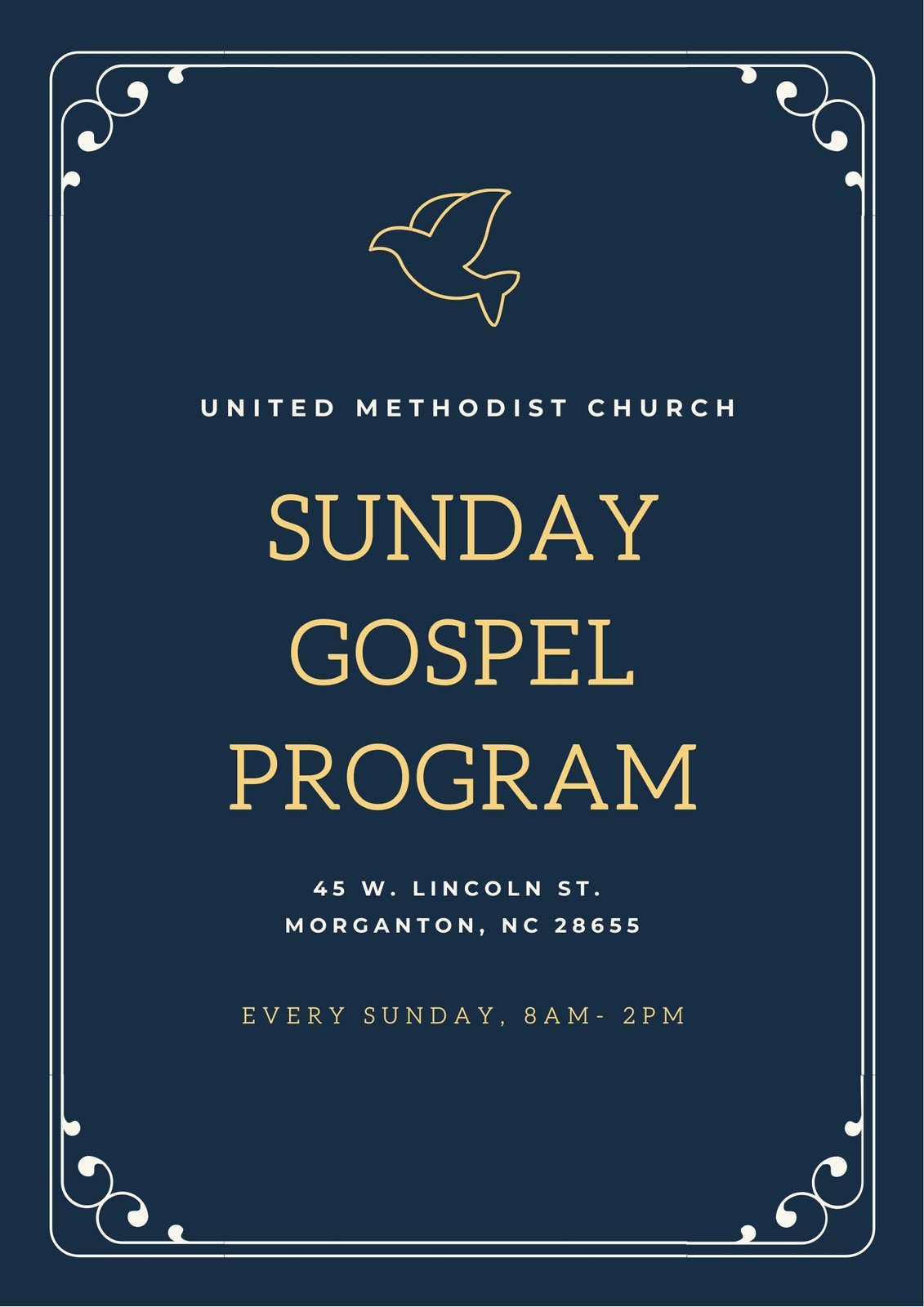 church sunday program templates