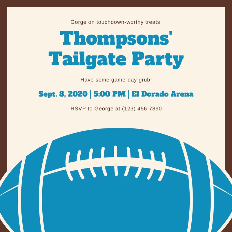 Free and customizable football invitation templates Canva