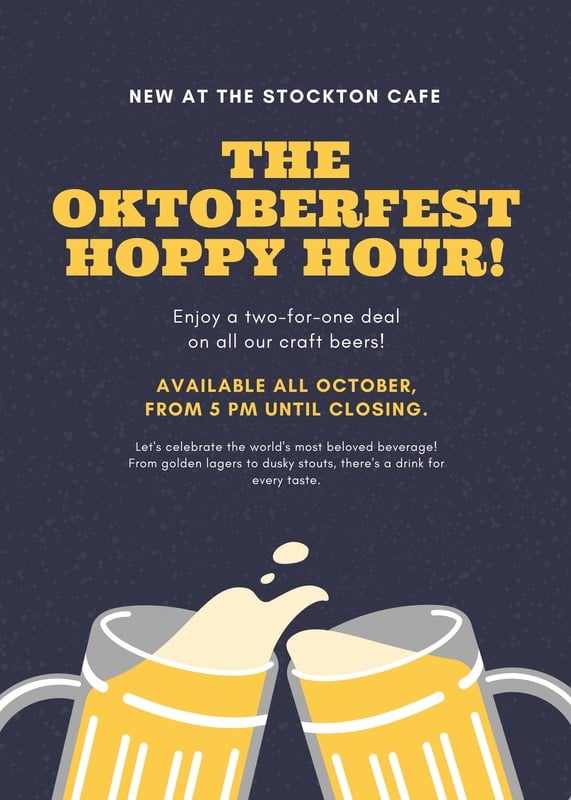 Free Printable Customizable Happy Hour Flyer Templates Canva