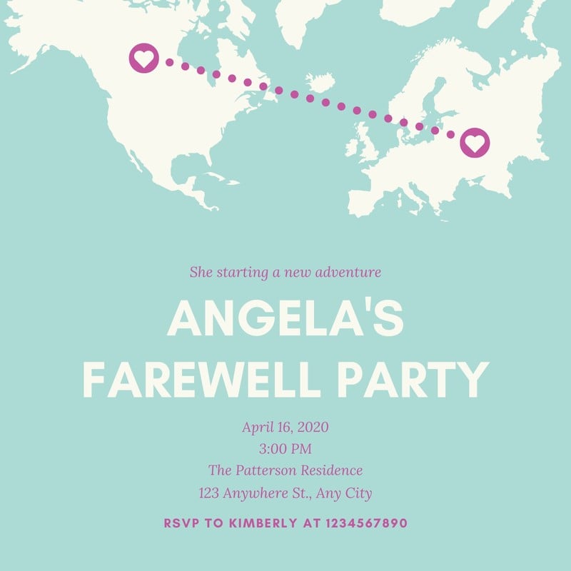 Free custom printable farewell party invitation templates | Canva