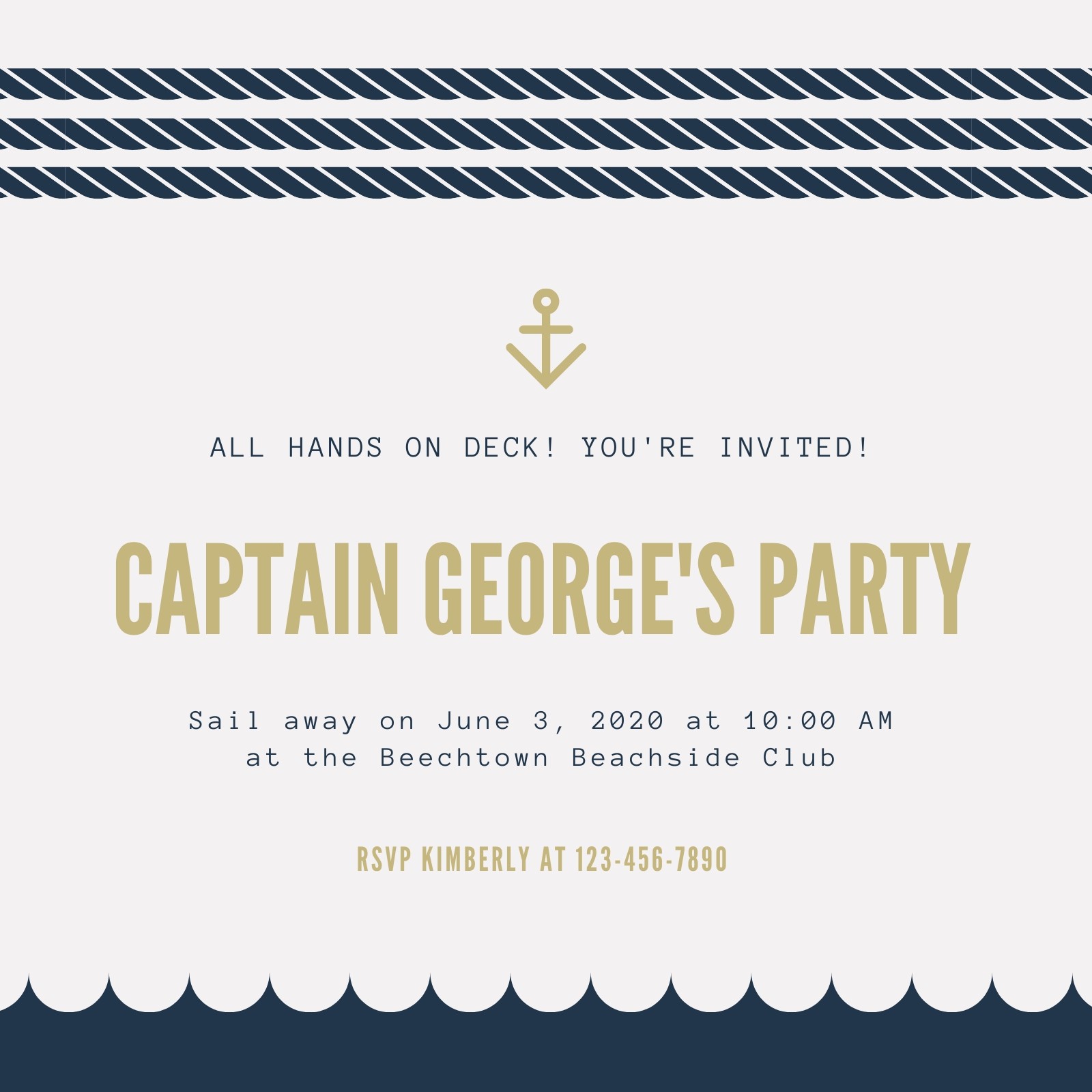 Free, printable custom nautical invitation templates | Canva