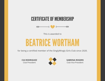 Free custom printable membership certificate templates | Canva