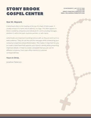 Free, printable, customizable church letterhead templates | Canva