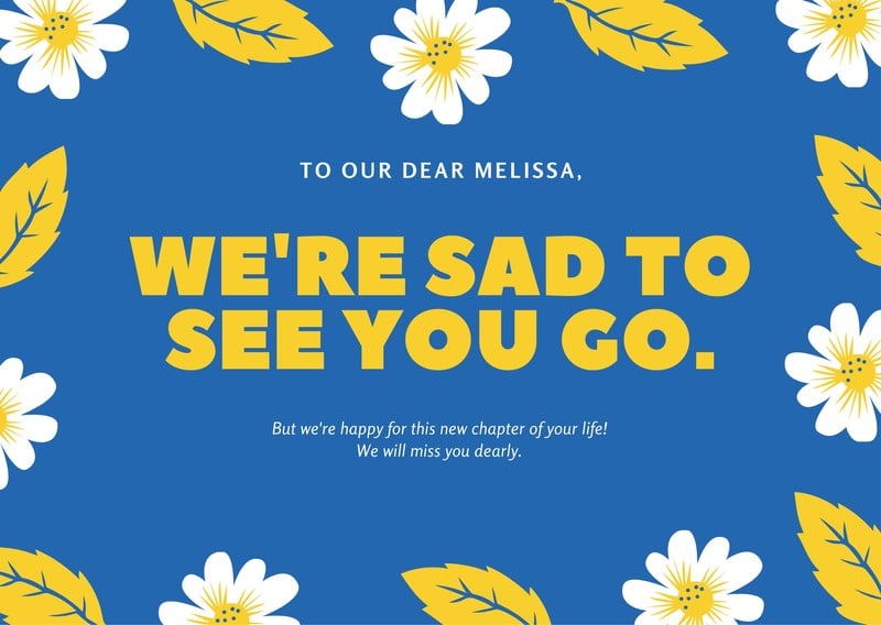 Free, printable farewell card templates to personalize online Canva