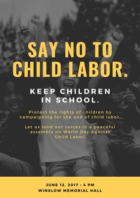 Make A Poster And Denounce Child Labour