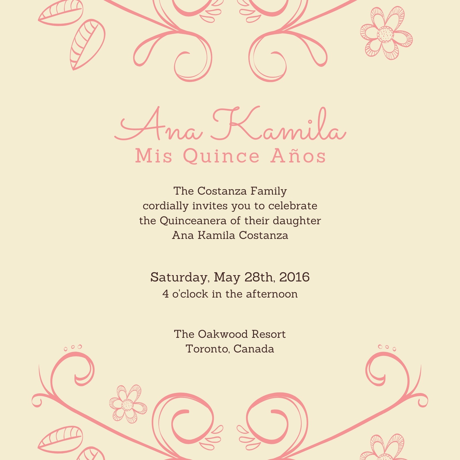 Free Quinceanera Templates Printable Templates